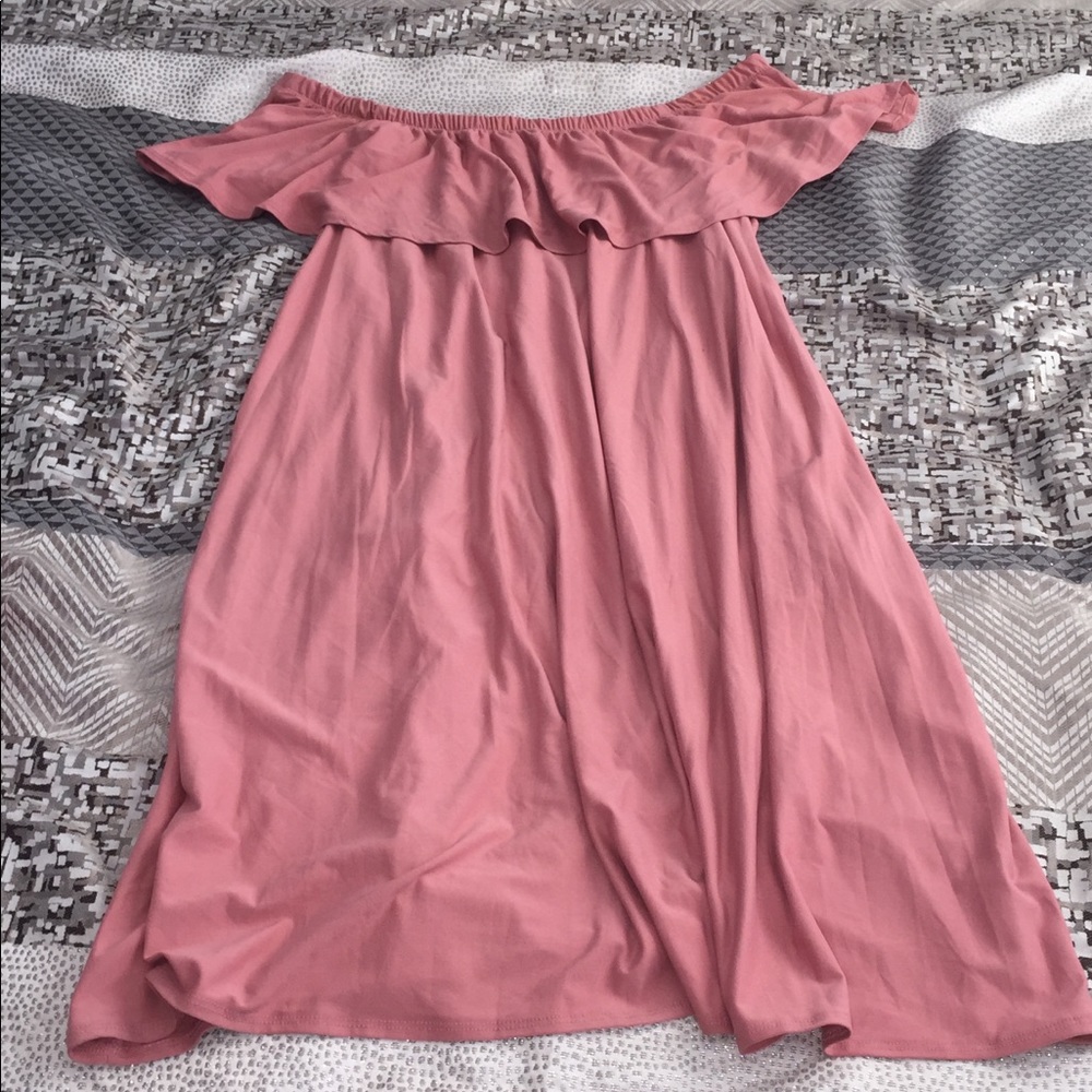 Pink Off The Shoulder Swing Dress 3x